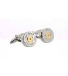 Silver Circular Bullet Cufflinks