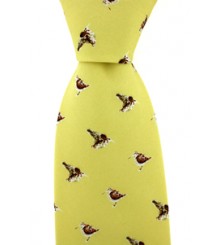 Yellow Country Silk Tie