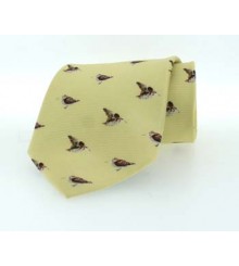 Yellow Woodcock Country Silk Tie