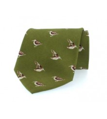 Green Woodcock Country Silk tie