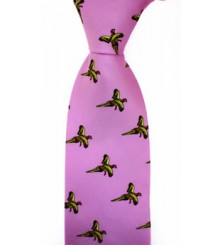 Fuscia Flying Pheasant Country Silk Tie